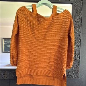 Maurice’s off the shoulder Orange Knit Sweater